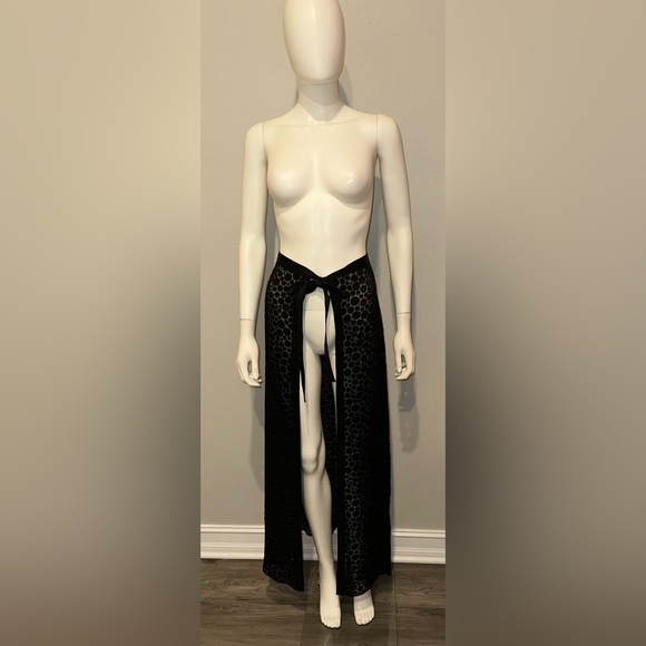 ALEXIS black animal print skirt/cape (for Cordelia dress) XS - Picture 3 of 7